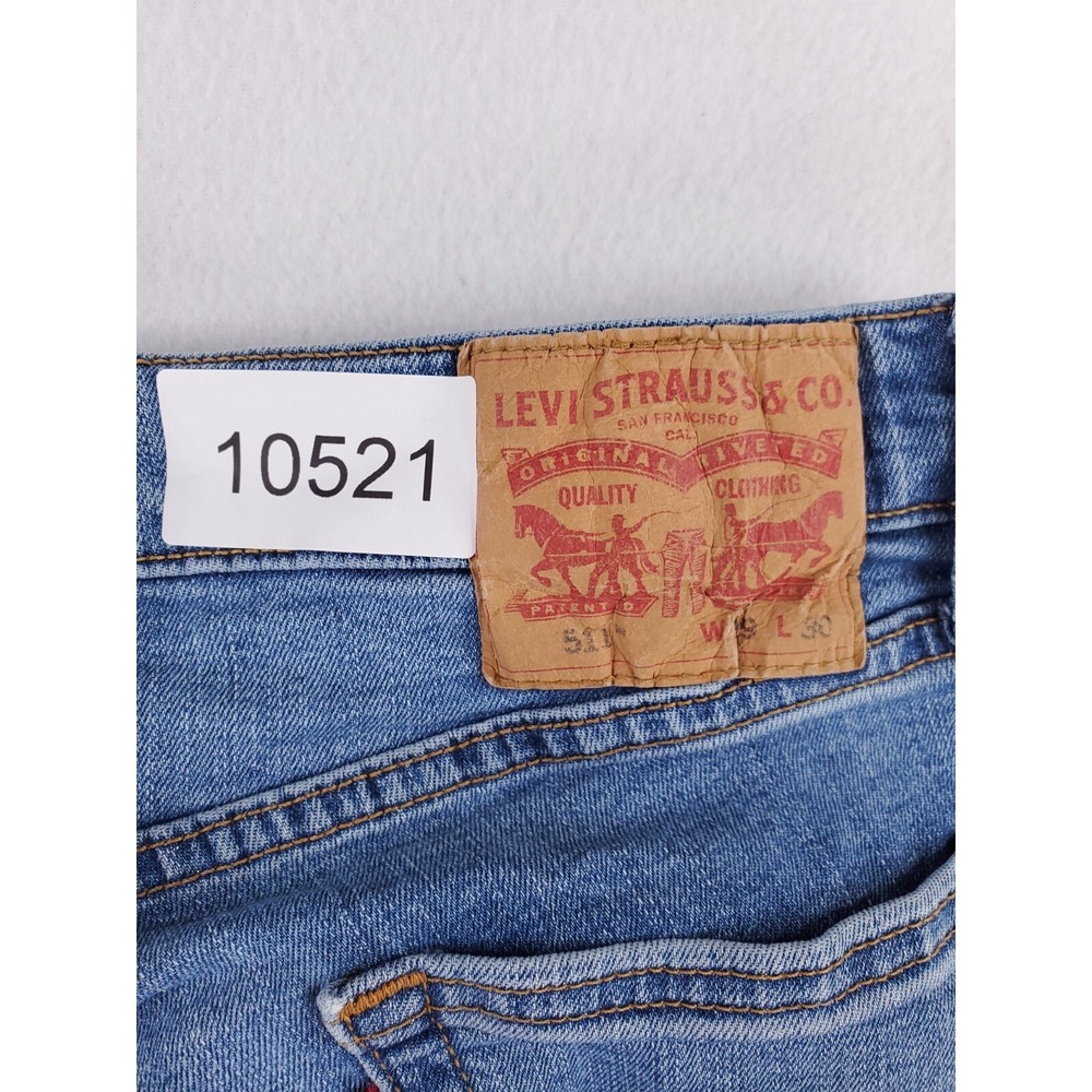 Levis 511 Jeans Mens 29x30 Slim Tapered Stretch Denim Pants Low Rise Stone Wash - Picture 7 of 16